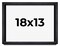 18x13 Shadow Box 1" Depth Black Picture Frame - UV Acrylic, Backing, Hanging Hardware